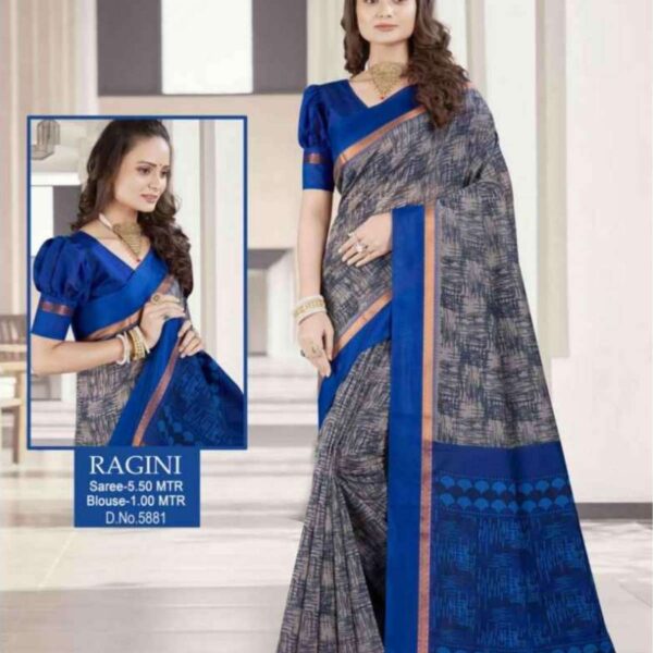 RAGINI #5881 - GRAY X BLUE - [Gray]