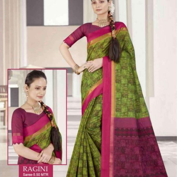 RAGINI #5884 - FOREST GREEN X PINK - [Green]