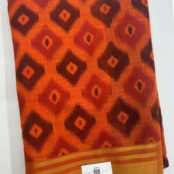 ROHITA - SILK COTTON SAREE - 9333 - [Orange]