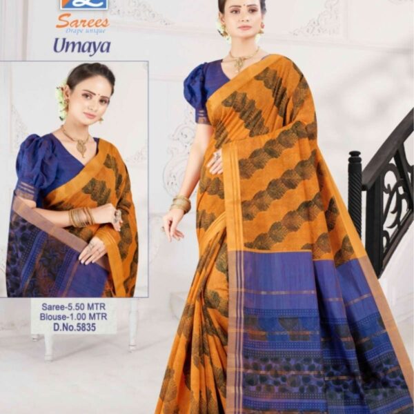 UMAYA ( SILK COTTON ) #5835 - MUSTRAD X ROYAL BLUE - [Mustrad]