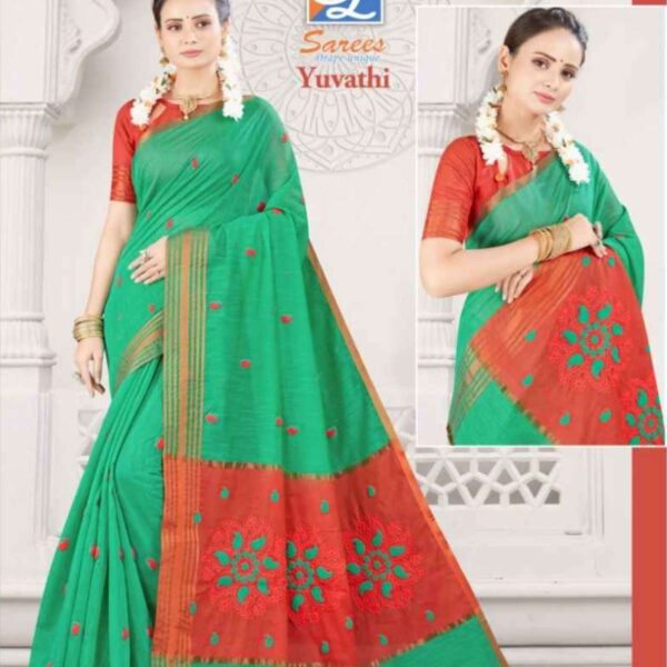 YUVATHI #5827 - DARK MINT GREEN X PERSIAN RED
