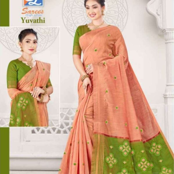 YUVATHI #5831 - PALE COPPER X OLIVE GREEN - [Pink]