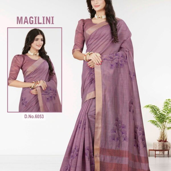 Silk Cotton Saree Mauve