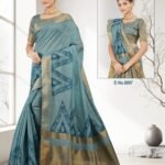 Soft Cotton Saree T Blue