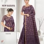 Slub Cotton Saree Purple