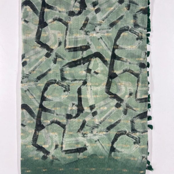 Tusser Silk -Teal X Black SKU6106-10