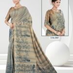 Silk Cotton Saree Blue