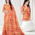 Silk Cotton Saree Orange