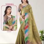Tissue Saree Tie &Dye Green