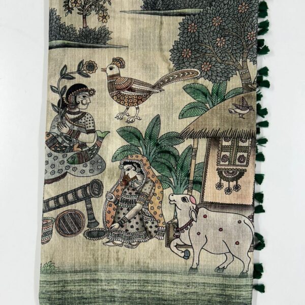 Tussar Saree- Chikku SKU6063-5