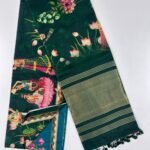 Tusser Silk Bottle Green X Blue SKU6108