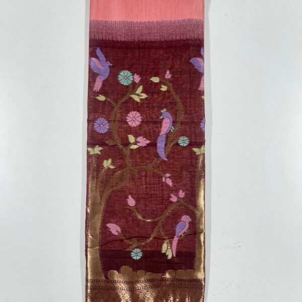 Moonga Cotton Saree