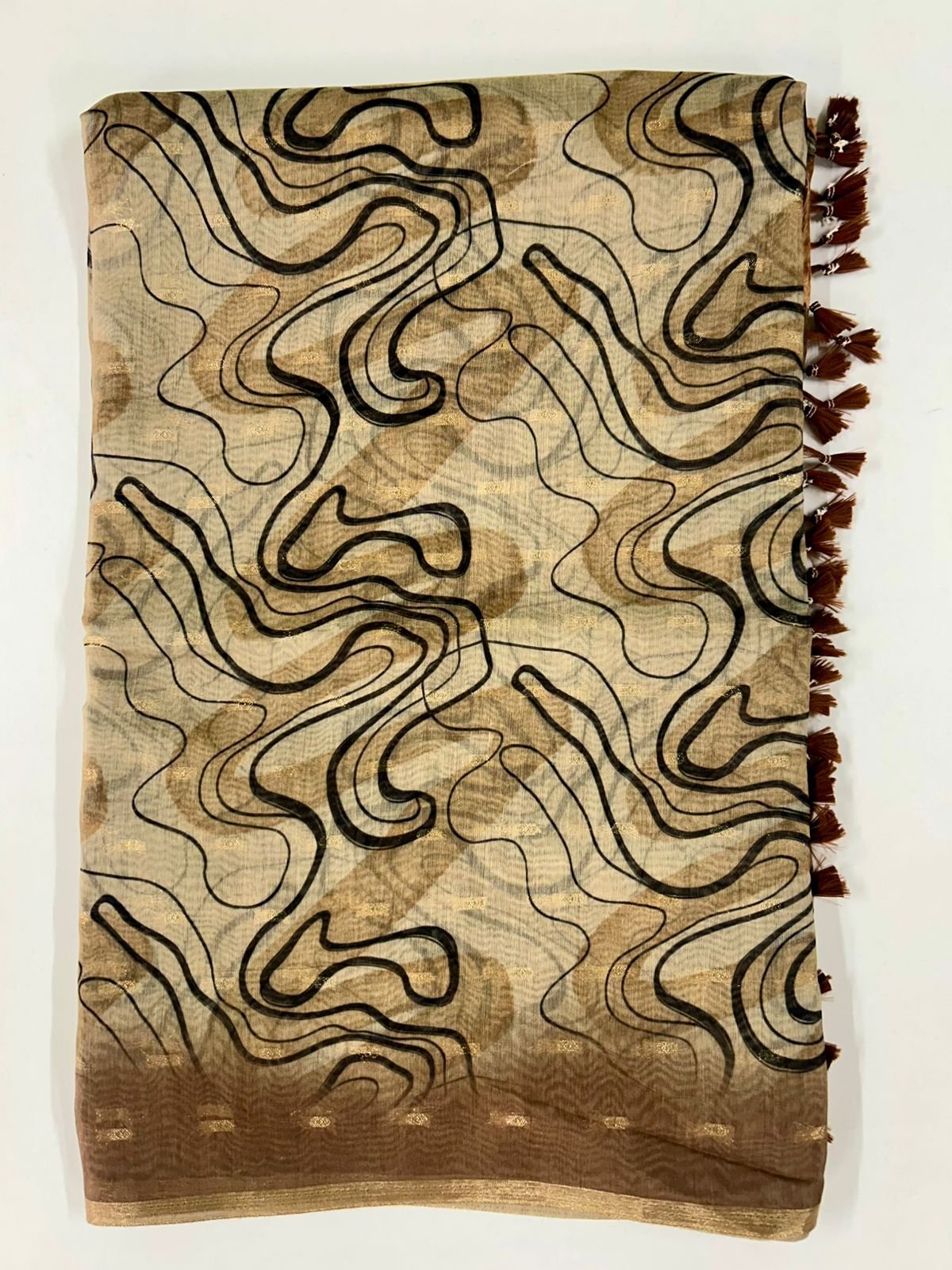 6108-1-Tussar-Silk.jpg Tusser Silk - Musterd SKU6106-3 - Image 1