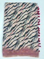 Tusser Silk - Peach X Black SKU6106-5