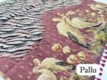 Tusser Silk - Peach X Black SKU6106-5 - Image 2