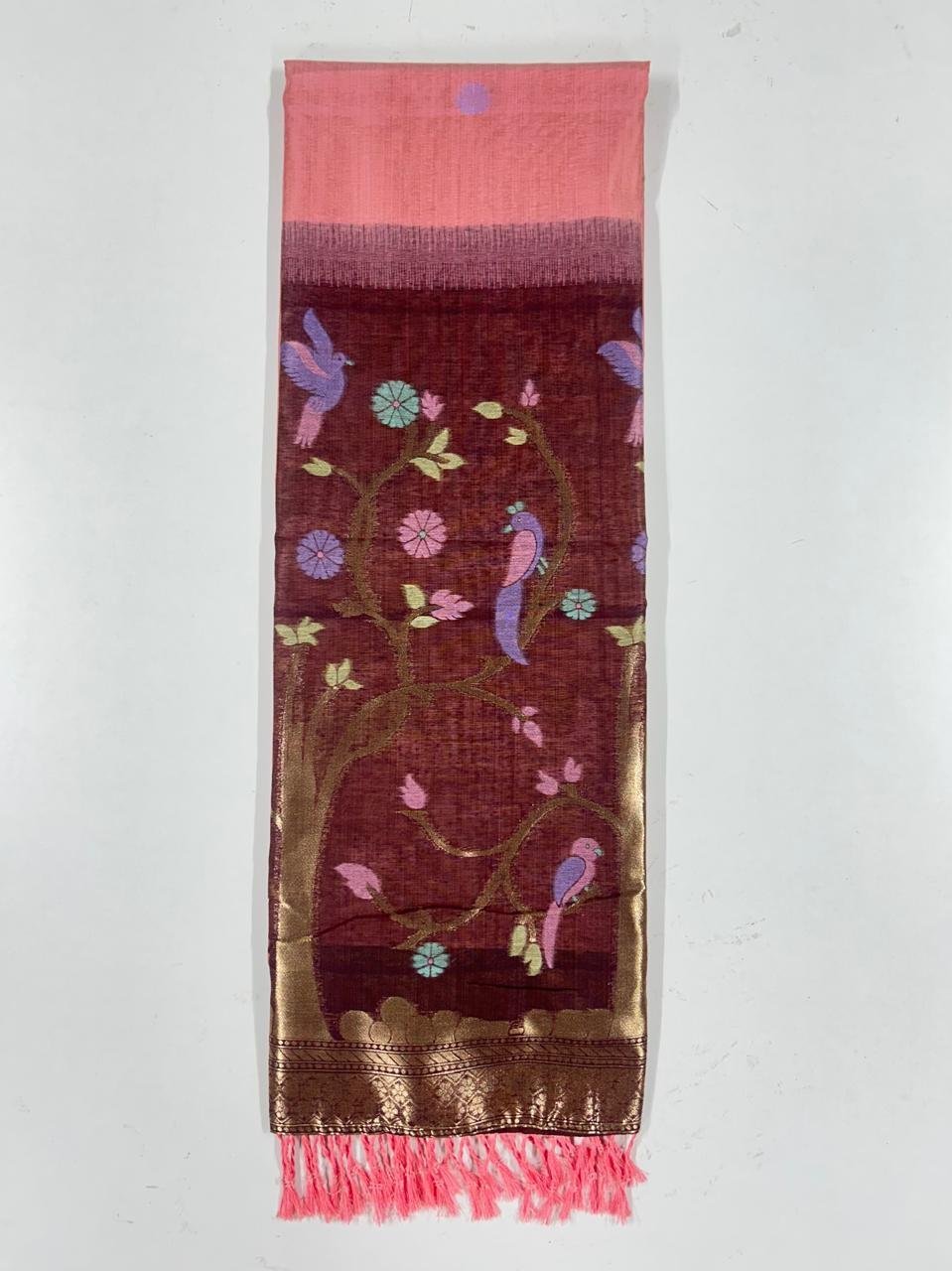 B-7.jpg Moonga Cotton Saree - Image 1