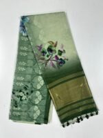 Tusser Silk olive Green SKU6110