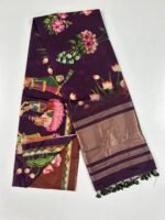 Tusser Silk Purple X Tan SKU6109